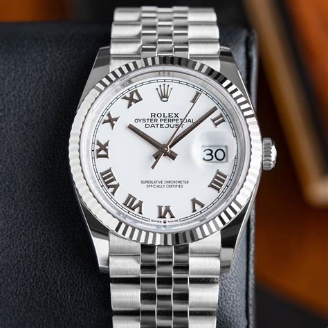 rolex datejust white dial review|rolex datejust white gold bezel.